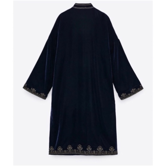 NWT Zara embroidered velvet kimono - Picture 9 of 14